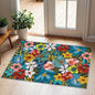 Front Door Mat Outside Entrance - 2x3 Spring Non-Slip Washable Doormat Indoor Outdoor Entrance Colorful Botanical Floral Rug Small Throw Rugs for Entryway Bedroom Kitchen Front Porch Decor