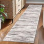 KOZYFLY Modern Abstract Washable Rug Runner 2x7 Hallway Runner Rug Non-Slip Soft Kitchen Runner Rugs, Print Grey/Light Beige/Brown Striped Carpet Runner for Entryway Bathroom