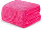 Exclusivo Mezcla Fleece Bed Blanket Twin Size, Super Soft and Warm Blankets for Couch, Sofa and Bed Waffle Textured, Cozy, Fuzzy and Lightweight (Hot Pink, 90x66 Inches)