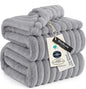 Bedsure GentleSoft California King Size Blanket for Bed - Cozy Soft Blankets for Women, Cute Large Throws for Girls, Light Grey, 102x96 Inches