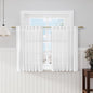 White Kitchen Cafe Curtains 45 Inch Length 2 Panel Set Back Tab Pocket Semi Sheer Light Filtering Short Curtain Natural Farmhosue Small Curtains for Basement Window Bathroom Living Room 52x45
