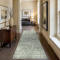 Hallway 2x6 Washable Runner - Non-Slip Vintage Long Rug for Entryway Low-Pile Medallion Runner for Hallway Waterproof Traditional Runners Indoor Thin Rug for Kitchen (Muted Sage Green, 2x6)
