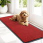 OLANLY Front Door Mat Indoor Outdoor Entrance, Waterproof Heavy Duty Doormat, Fade Resistant, Low Profile, Easy Clean Patio Porch Welcome Floor Mats for Entry, 47x17, Red