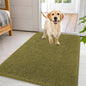 OLANLY Dog Door Mat for Muddy Paws 44x32, Absorbs Moisture and Dirt, Absorbent Non-Slip Washable Doormat, Quick Dry Chenille Mud Mat, Entry Indoor Entryway Carpet for Inside Floor, Willow Green