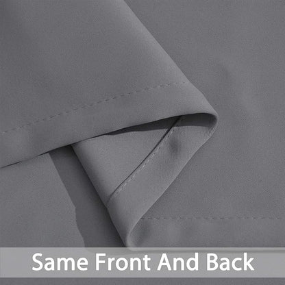 Yakamok Blackout Patio Curtains 100x96 Inches for Sliding Door Extral Wide Blackout Curtain Panels Thermal Insulated Room Divider - Grommet Top, 8' Tall by 8.3' Wide - Grey