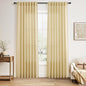 Nanspring Cream Yellow Linen Curtains 84 Inch Length for Living Room Modern Farmhouse Light Filtering Sheer Curtain Back Tab and Rod Pocket Privacy Drapes for Bedroom Office 52x84, 2 Panels