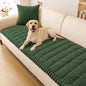 Smiry Couch Cover for Dogs Washable, Non Slip Fuzzy Pet Couch Covers for 3 Cushion Sofa Pet Friendly, Thick Soft Sofa Slipcovers Cushion Protector (Dark Green, 27.6" x 27.6")