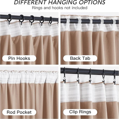 RYB HOME Blush Velvet Curtains 72 inches with Hook Belt, Soft Fabric Room Darkening Thermal Insulated Luxurious Home Decor Curtains for Living Room Bedroom, W 52" x L 72", 2 Panels Set