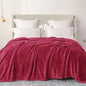 Exclusivo Mezcla Plush Fuzzy Fleece Bed Blanket King Size, Super Soft, Fluffy and Warm Blankets for Couch, Bed, All Season (Deep Red, 90x104 inches)