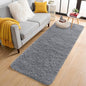 OLANLY 2x8 Machine Washable Runner Rugs for Hallway, Soft Fluffy Shaggy Bedside Rugs for Bedroom, Living Room, Indoor Floor Carpet for Kids Girls Boys, Nursery Rooms, Home Decor Aesthetic, Light Grey