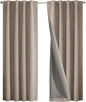 Joydeco Blackout Curtains for Bedroom - 100% Light Blocking 2 Panels Set Linen Drapes 42" W x 96" L, Thermal Insulated Room Darkening Curtains, Linen Textured for Living Room, Rod Pocket & Back Tabs