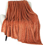 TOONOW Fleece Blanket Textured Fuzzy Plush Throw Blanket Twin Size 60" x 80", Super Soft Fluffy Bed Blanket Geometric Pattern Comfy Microfiber Flannel Blankets for Couch, Bed, Sofa, Carnelian