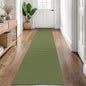 KOZYFLY Runners for Hallways 2x8 ft Washable Kitchen Runner Non Slip Rubber Backed Hall Runners Cotton Entryway Runner Rugs Floor Carpet for Indoor Backdoor Bedroom Kitchen, Bright Green/Earthy Green