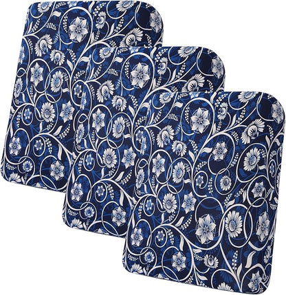 hyha Printed Couch Cushion Covers, Floral Sofa Covers Washable for 3 Cushion Couch, Stretch Pattern Outdoor Cushion Covers for Patio Furniture with Elastic Bottom(3 Packs, Baroque)