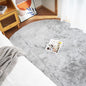 Ghouse Faux Rabbit Fur Round Rug 8ft Grey Round Rugs for Bedroom Decor Fluffy Area Rugs for Living Room, no-Shedding Carpet Sheepskin Washable Rug Rome Decor