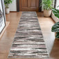 Lansny Modern Abstract Hallway Runner Rug, Dark Light Brown White Washable Kitchen Runner Non-Slip Soft 2x8 Runner Rug Thin Print Faux Wool Carpet for Entryway Bedroom Laundry Room Indoor Home Decor