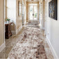 3x16 Washable Runner Rug for Hallway: Extra Long Runners for Entryway Living Room Dining Room - Stain and Water Resistant Rugs with Non-Slip Backing - Soft Low-Pile Carpet Brown Khaki White
