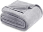 Exclusivo Mezcla Fleece Blanket King Size for Bed, Super Soft and Warm, All Season, Cozy, Plush, Lightweight, 90x104 Inches, Light Grey