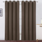 LEMOMO Chocolate Brown Thermal Blackout Curtains/52 x 95 Inch/Set of 2 Panels Room Darkening Curtains for Bedroom