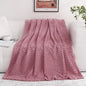 Dusty Pink Throw Blanket 50"×60" inches Gifts for Mom Fuzzy 3D Jacquard Decorative Flannel Fleece Super Soft Plush Cozy Blanket for Couch Sofa Chair Lightweight