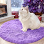 OLANLY Purple Round Rugs for Bedroom - Machine Washable, 2 ft Circle Area Rugs for Living Room, Soft and Fluffy Shaggy Carpet for Teen Girls and Boys, Nursery Rooms, Dorms, Home Decor Aesthetic