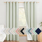 NICETOWN Sage Green Living Room Completely Shaded Linen Textured Draperies, 2 Pieces, W52 x L84, Privacy Protection & Noise Reducing Ring Top Drapes, White Lined Insulated Window Treatment Curtains