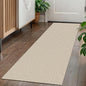KOZYFLY Runners for Hallways 2x5 ft Washable Kitchen Runner Non Slip Rubber Backed Hall Runners Cotton Entryway Runner Rugs Floor Carpet for Indoor Backdoor Bedroom Kitchen, Ivory/Khaki