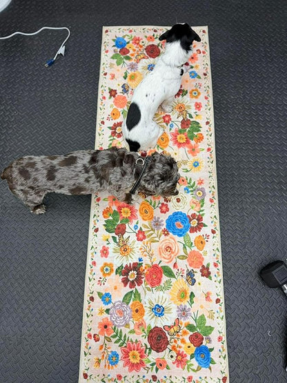 Runner Rug 2x6, Kitchen Rug Non Slip Washable Rugs with Rubber Backing Soft Floral Carpet Runner for Hallways, Kitchen, Laundry, Bedroom, Bathroom (2 x 6, Beige)
