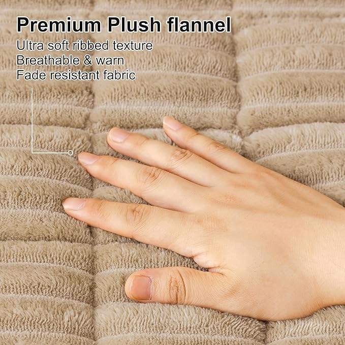 Smiry Couch Cover for Dogs Washable, Non Slip Fuzzy Pet Couch Covers for 3 Cushion Sofa Pet Friendly, Thick Soft Sofa Slipcovers Cushion Protector (Khaki, 27.6" x 82.7")
