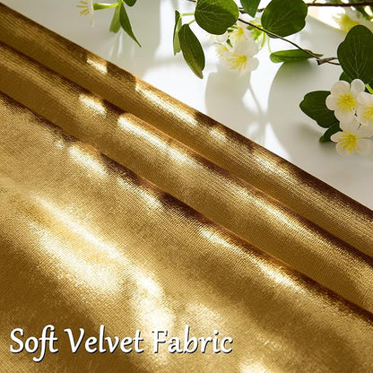 GIGIZAZA Gold Velvet Decorative Throw Pillow Covers,18x18 Pillow Covers for Couch Sofa Bed 2 Pack Soft Cushion Covers