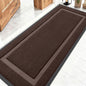 OLANLY Front Door Mat Indoor Outdoor Entrance, Waterproof All-Season, All-Weather Doormat, Sturdy Natural Rubber, Fade Resistant, Low Profile, Easy Clean Patio Porch Entryway Mat, 59x20, Dark Brown