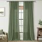 Olive Green Curtains 120 inch Length 2 Panels for Bedroom Back Tab Light Filtering Semi Sheer Drapes Linen Cotton Textured Airy Modern Farmhouse Living Room Sage Aesthetic Decor 52x120