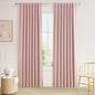 Guken 100% Blackout Curtains 80 Inch Length 2 Panels Set for Gilrs Bedroom Back Tab Thermal Insulated Black Out Linen Drapes Room Darkening Window Curtains 80 Inches Long,Pink