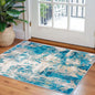KOZYFLY Small Area Rug 2x3 Rug Entryway Rugs Indoor Non-Slip Modern Abstract Machine Washable Rug, Kitchen Mats for Floor Front Door Rug Low Pile Small Carpet Floor Mats, Turquoise/Beige/Grey/Yellow