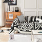 HANDONTIME Boho Sofa Covers for Dogs Black Couch Sofa Covers for 3 Cushion Couch Sofa Beige Chenille Sofa Slipcover Washable Sectional l Shaped Covers Pets Protector Furniture Covers, 91" X150"