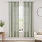Nanspring Sage Green Semi Sheer Curtains 72 Inches Long 2 Panels Set for Bedroom Back Tab Rod Pocket Light Filtering Drapes Cotton Linen Textured Pale Green Farmhouse Living Room Curtain 52X72 Inch