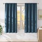 NICETOWN Stone Blue Faux Linen Room Darkening Rod Pocket Curtains 63 inch Length, W42 x L63, Light Blocking Thermal Insulated Noise Reducing Drapes for Bedroom Living Room Farmhouse Decor, 2 Panels