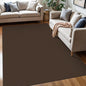 KOZYFLY Washable Area Rug 5x7 ft Rubber Backed Non Slip Rugs for Living Room Braided Cotton Bedroom Rug Woven Office Rugs Indoor Floor Carpets for Dining Bedroom Living Room, Reddish Brown/Coffee
