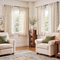jinchan Belrose Linen Curtains for Bedroom Floral Curtains 63 Inch Length Linen Blend Beige Embroidered Drapes Farmhouse Flower Patterned Drapes for Living Room Window Treatments Sets 4 Panels