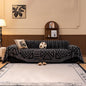 HANDONTIME Dark Grey Sofa Cushion Covers Boho Couch Sofa Covers Short Plush Couch Cover for Sofa Shu Velveteen Couch Sofa Slipcover for Pets Black Geometric Sofa Cover Washable Warm Soft, 71" X150"