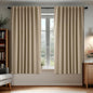 Deconovo Blackout Curtains, Thermal Insulated, W70 x L63 2 Panels, Back Tab, Machine Washable, Room-Darkening Drapes for Bedroom/Living Room Khaki
