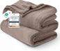 Bedsure GentleSoft Fleece Blankets Twin Size Mocha Brown - 300GSM Lightweight Plush Fuzzy Cozy Soft Blanket for Bed, Sofa, Couch, Travel, Camping, 60x80 inches