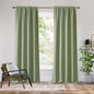 RYB HOME Bedroom Blackout Curtains 80 inches Long, 100% Blackout Thermal Insulated Noise Reducing Curtains for Living Room Nursury, 34 inches Wide by 80 inches Long, Sage Green