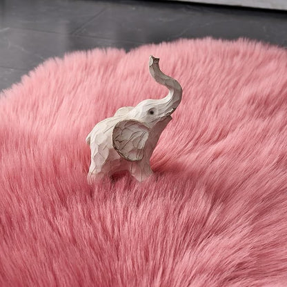 EasyJoy Ultra Soft Fluffy Shaggy Area Rug Faux Fur Rug Chair Cover Seat Pad Fuzzy Area Rug for Bedroom Floor Sofa Living Room (2 x 4 ft Sheepskin, BlushPink)