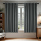 Deconovo Blackout Curtains, Thermal Insulated, W70 x L63 2 Panels, Back Tab, Machine Washable, Room-Darkening Drapes for Bedroom/Living Room Dark Grey