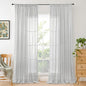 BGment Light Grey Linen Curtains 80 Inch Length for Living Room, Window Drapes Lightweight Rustic Country Textured for Bedroom Farmhouse Decor Rod Pocket, 2 Panels Set, 52 Inch Wide