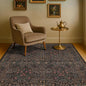 Washable Dark Brown 4x6 Area Rugs for Living Room, Bedroom Bedside Rug, Kitchen, Mudroom, Home Office, Non-Slip Low Pile Ultra Soft Stain Resistant, Small Vintage Taupe Accent Botanical Floral Carpet