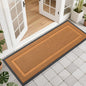 OLANLY Front Door Mat Indoor Outdoor Entrance, Waterproof All-Season, All-Weather Doormat, Sturdy Natural Rubber, Low Profile, Easy Clean Patio Porch Entryway Mat, 47x17, Tangerine Orange