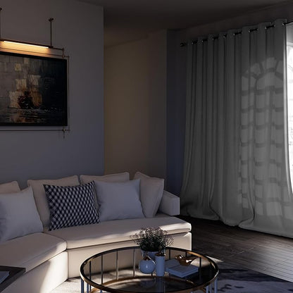 BGment Room Darkening Curtains 84 Inches Long - Grommet Thermal Insulated Drapes Window Treatment Curtains for Bedroom, 2 Panels, 52 x 84 Inch, Pure White