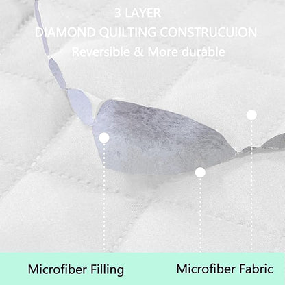 Recliner Chair Covers Reversible Sofa Cover Couch Cover for Pets Lazy Boy Furniture Protector(23''Chair,White/White)